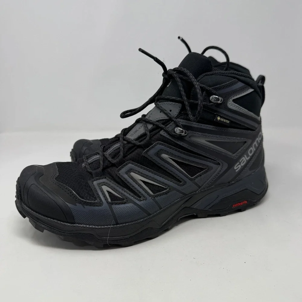 Salomon X-Ultra 3 Mid GTX Trail Hiking Running Black Gore-Tex Boots Men's 10